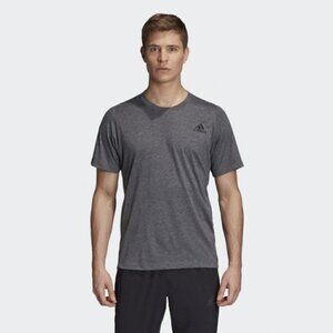 Adidas Heather Black Freelift Sport Prime Short Sleeve Athletic Tee S